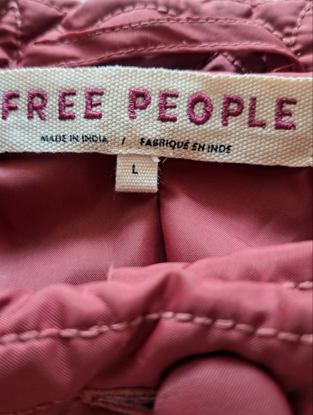 Free People Lightweight Quilted Quinn Crop Jacket in Marsala Red - Picture 2 of 16